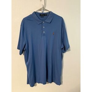 Polo Ralph Lauren Classic Fit Blue‎ Short Sleeve Polo Shirt Mens XL